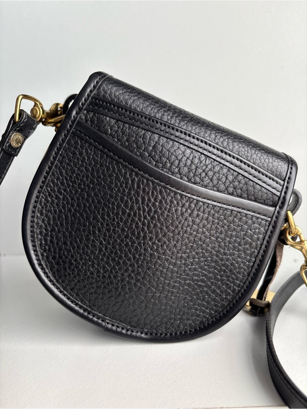 Dooney and Bourke awl  Black Leather Big Duck mini Crossbody Bag Purse P150 - Picture 6 of 16